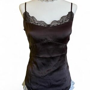 Ann Taylor BROWN Camisole with Lace Detail